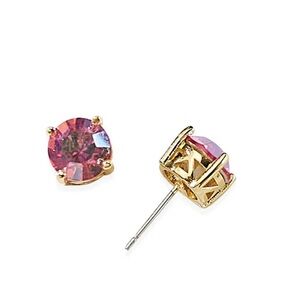 Park Lane Iridescent Gold and Pink Stud Earrings